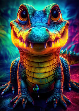 Cute Cartoon Alligator