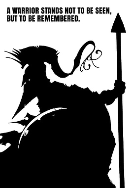 Warrior Quote Silhouette