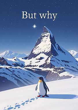 Buy why Penguin in a Snowy Mountain Landscape