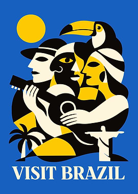 Visit Brazil Travel Poster