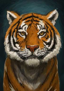 Tiger Portrait Painting