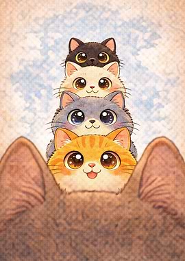 Stack of Cute Kittens