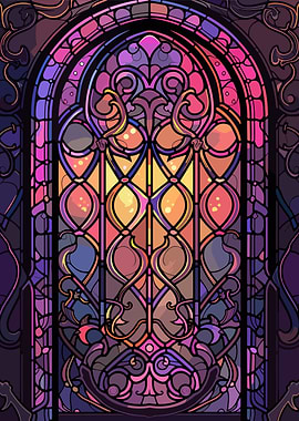 Gothic Stained Glass Window