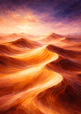 Desert Dunes at Sunset