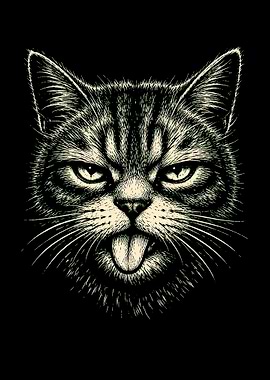 Grumpy Cat Sticking Tongue Out