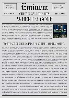 Eminem When I'm Gone Lyrics