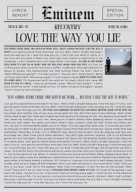 Eminem Love the Way You Lie Lyrics