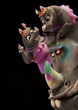 Goat with Flower Crowns