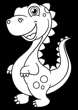 Cute Cartoon Dinosaur