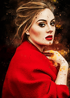 Adele Red Dress Portrait