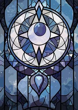 Stained Glass Celestial Design
