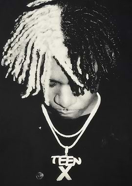 Rapper with Half White, Half Black Dreadlocks