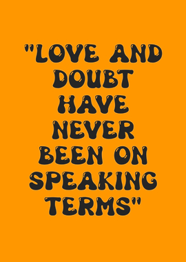 Love and Doubt Quote