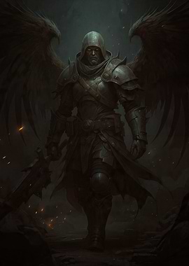 Dark Angel Warrior with Sword