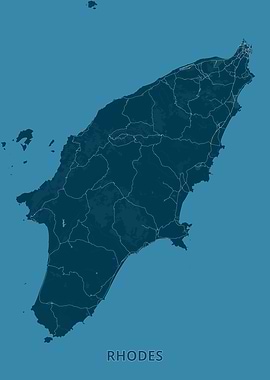 Map of Rhodes Island