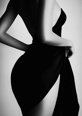 Elegant Black Dress Silhouette