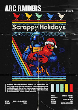 Arc Raiders Scrappy Holidays Poster