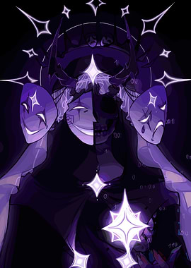 Dark Fantasy Character with Masks