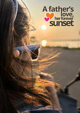 Father's Love Her Forever Sunset