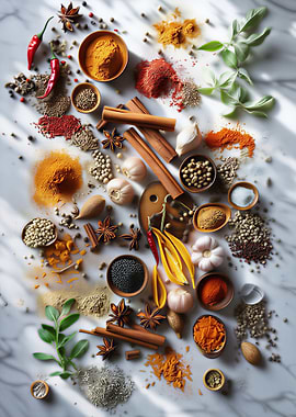 Assortment of Spices and Herbs
