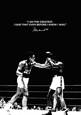 Muhammad Ali Quote Boxing Poster