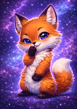 Cute Fox in Space