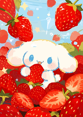 Cute Cinnamoroll with Strawberries
