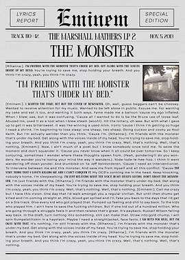 Eminem The Monster Lyrics