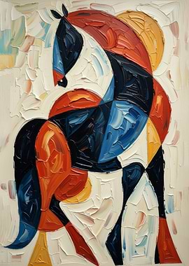Abstract Horse Painting