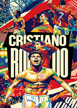 Cristiano Ronaldo Pop Art Poster