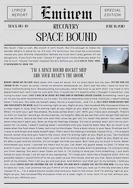 Eminem Space Bound Lyrics