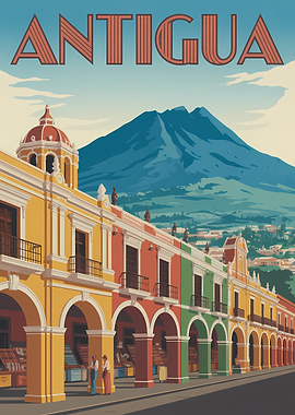Antigua Travel Poster