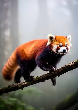 Red Panda on a Branch