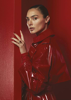 Gal Gadot in Red Latex