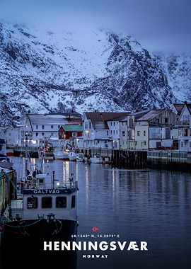 Henningsvær Norway Winter Harbor
