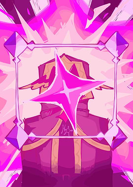 Pink Starburst Aura Character