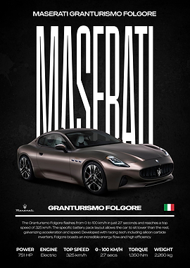 Maserati Granturismo Folgore Poster