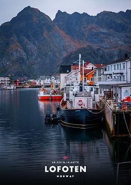 Lofoten Norway Harbor Scene