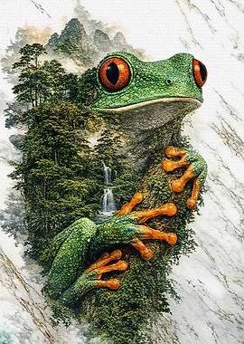 Surreal Frog Landscape