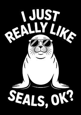 Funny Seal Wearing Sunglasses