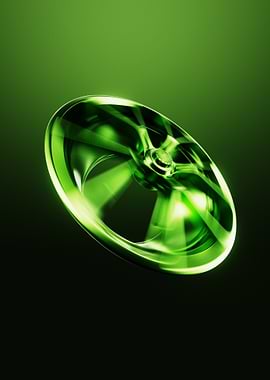 Green Abstract Wheel Rim