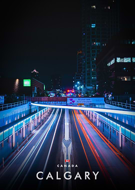 Calgary Cityscape at Night