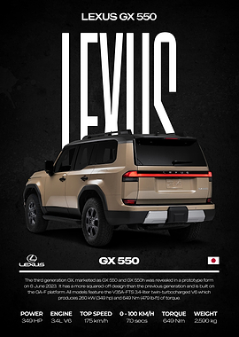 Lexus GX 550 Car Poster