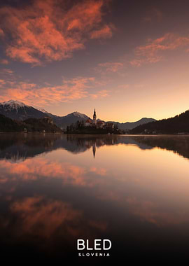 Bled, Slovenia at Sunrise