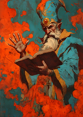 Wizard with Spell Book