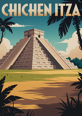 Chichen Itza Travel Poster
