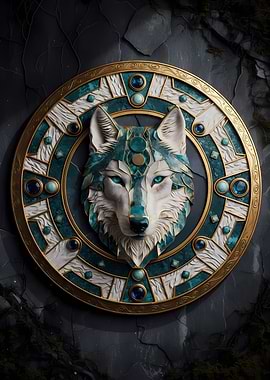 Wolf Head Medallion