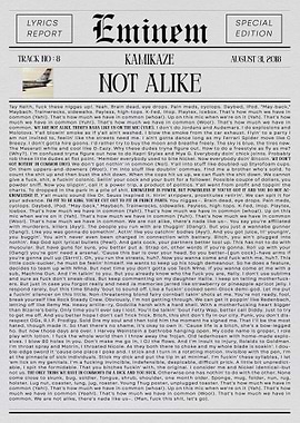 Eminem Not Alike Lyrics Report