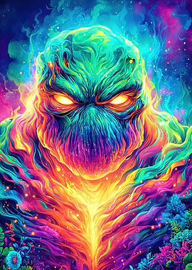 Psychedelic Alien Portrait