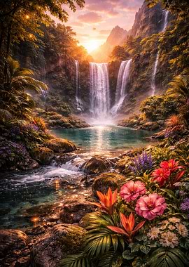 Enchanting Waterfall Paradise